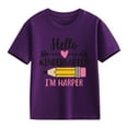 thumbnail image 4 of XXWXYD Kindergarten Personalized Back To School Shirt, Custom Name Pencil Design T-Shirt, First Day Announcement Gift for Toddler Youth Girls, 4 of 8
