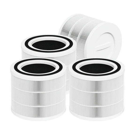 3-in-1 True HEPA Replacement Filter Compatible with Core 300 Air Purifier P350 Core 300-RF, 4 Packs