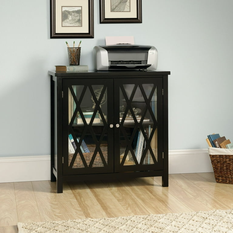 Sauder Harbor View Accent Storage Cabinet Black Finish Walmart