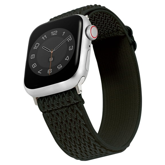 WITHit Black Elastic Band with Slider Closure for 38/40/41mm Apple Watch®, Unisex, Chevron Weave