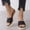 Black, variant on Jacenvly 2024 New Womens Summer Fashion Casual Slippers Open Toe Flax Slippers Black Sandals for Women Clearance