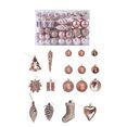 thumbnail image 2 of MXTPOV 72pcs Rose Gold Christmas Balls Assorted Shapes and Sizes Ornaments Set Christmas Tree Decorations Shatterproof Frosted Glitter Plastic Christmas Balls Delicate Christmas Decorations, 2 of 6