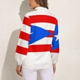 thumbnail image 2 of Puerto Rico Flag Long Sleeve Blouse Woman Streetwear Casual Shirts Summer Oversize Woman Streetwear Clothing Birthday Present, 2 of 7