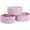 Pink, variant on Small Basket, Set of 3 Woven Baskets, Cotton Rope Small Baskets for Organizing, Cute Mini Tiny Storage Basket for Gifts, Decorative Boho Round Bathroom Organization Bin (Black)