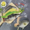 thumbnail image 3 of 4pcs Simulated Lifelike Fish Set Soft PU Fake Snapper Sea Bass Artificial Yellow Croaker Pomfret Models Realistic Fake Fishes for Photo Props Home Kitchen Decoration, 3 of 3