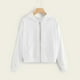 thumbnail image 1 of ICHUANYI Clearance Women Casual Long Sleeve Zipper Pocket Shirt Hooded Sweatshirt Tops(White, M) ICHUANYI WER2023081005220, 1 of 6