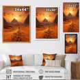 thumbnail image 4 of Designart "Sands Desert Egypt Ancient painting I" Egypt Floater Framed Wall Art Living Room, 4 of 7