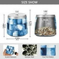 thumbnail image 2 of Yayeee Ashtray with Lid for Cigarette Smokeless Stainless Steel Home Ash Holder, Blue Pattern, 2 of 7