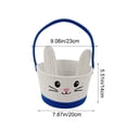 thumbnail image 3 of Easter Basket Braided Cotton Rope Build Bunny Ear Handle Design Color Matching Rabbit Face Pattern Hand Basket for Eggs Storage Container, 3 of 6