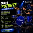thumbnail image 4 of Bateria Acustica Audiotek  23 Pul 5 Piezas Azul Platillos Atriles Bombo, 4 of 6