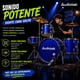 thumbnail image 4 of Bateria Acustica Audiotek  23 Pul 5 Piezas Azul Platillos Atriles Bombo, 4 of 6