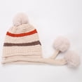 thumbnail image 4 of GOOHOCHY Gorro de lana para mujer, gorro suave, cálido, de esquí, gorro de lana para decoración de bolas de pelo, para invierno, adultos, niñas (beige), 4 of 7