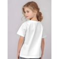 thumbnail image 2 of ONE LOVE Print Girls' Casual Short Sleeve T-shirt, Polyester Medium Stretch Crew Neck Knit Top for Spring/Summer, 2 of 6