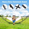 thumbnail image 4 of SUNCREAT Hammocks for Outside with Stand, Porch Hammock and Stand, 475 lbs Capacity, Patent Pending, Beige, 4 of 7