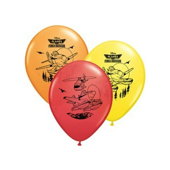 Pioneer - 12 Disney Planes Fire  Rescue Latex Planes - Multicolor (6ct)