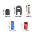 thumbnail image 3 of 11pcs Red French Type Valve Air Inflator Adapter Valve Core Blue Cap for Bicycle Tire, 3 of 6