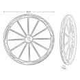 thumbnail image 3 of 24 in. Steel-rimmed Wooden Wagon Wheels - Decorative Wall Decor, Set of Two, 3 of 6