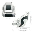 thumbnail image 5 of VEVOR Boat Seat, High Backrest, Flip Up Boat Seat Captain Bucket Seat with Thickened Sponge Cushion & Waterproof PVC Leather, Ergonomic Design, Folding Boat Seat for Yachts, Ships, White & Grey, 5 of 9