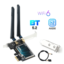 Fenvi PCE-AX200 PCIE Wifi Adapter Dual Band Wireless AX3000 Desktop PCIE Wifi 6 Speed Bluetooth Card