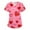 Vermilion, variant on Womens Valentine's Day Scrub Top Cute Heart Print Short Sleeve Nurse Working Uniforms Valentine's Day Soft Stretchy Holiday Scrub T Shirts