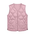 thumbnail image 5 of Oksale Womens Quilted Vest Jackets Lightweight Casual Zip Up V Neck Puffer Outerwear Vests for Fall Winter Fashion Clothing with Pockets Pink L, 5 of 9
