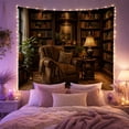 thumbnail image 2 of Leather Armchair Library Tapestry Wall Hanging, 2 of 7