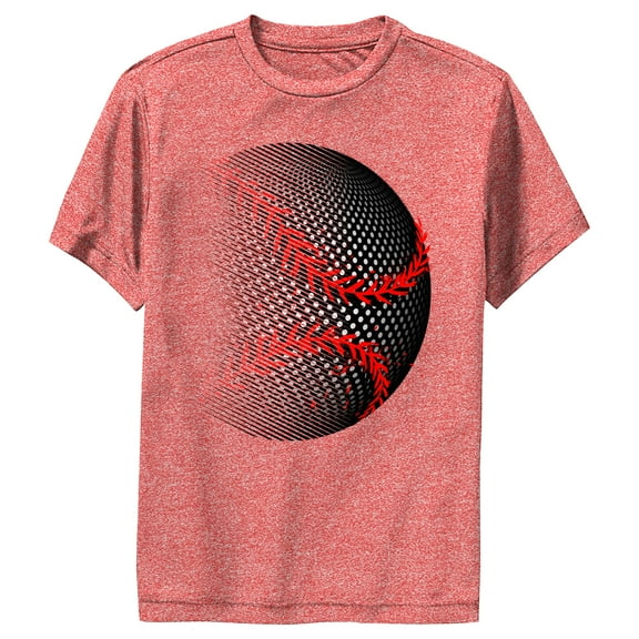 Boy's Lost Gods Hardcore Baseball Performance Graphic Tee Red Heather Medium