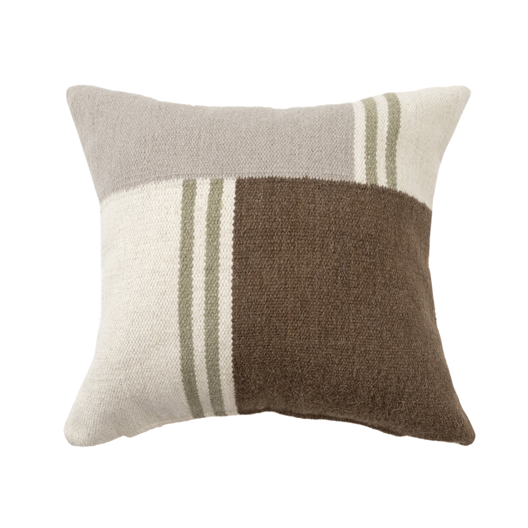 Ox Bay Cairo 24" x 24" White/Multi Geometric Wool Blend Adult Decorative Throw Pillow