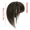thumbnail image 3 of Breathable Headband Wigs Black False Fringe Hairpiece Synthetic Hair Adjustable Bangs, 3 of 9