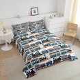thumbnail image 4 of Erosebridal Cartoon Train Comforter Sets Queen Size, Traffic Transportation Comforters & Duvets, Railway Decor, Reversible, 4 of 7