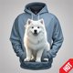 thumbnail image 3 of Sudadera con capucha con estampado 3D de anime samoyedo para hombre y mujer, divertida, informal, de moda urbana, para niños y niñas, 3 of 5