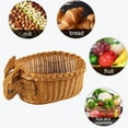 thumbnail image 5 of Up to 65 off!Yyuenw Woven Storage Basket - Woven Wicker Basket for Snacks - Bread Baskets for Serving - Decorative - Empty Gift - Snack Baskets - 11.81x7.87x3.15 inches, 5 of 5