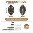 thumbnail image 2 of Uxcell Door Hole Cover Plate Zinc Alloy Vintage Deadbolt Knob Hole Repair for Hole Filling Decor Red Bronze, 2 of 8