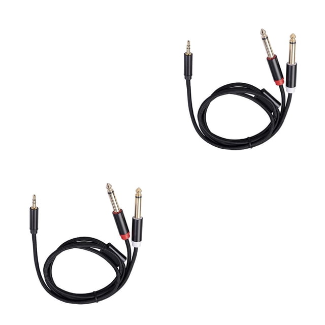 Cateissary Cable de audio Cable adaptador de enchufe chapado en oro doble Carcasa de aleación de aluminio Type1 NO1