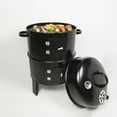 thumbnail image 3 of Outdoor Double-Layer Grill, Charcoal Wood Fired Braising & Smoking Stove, Oil Fume-Free Design, 360° Even Heating, Convenient & Healthy BBQ Option, 3 of 9