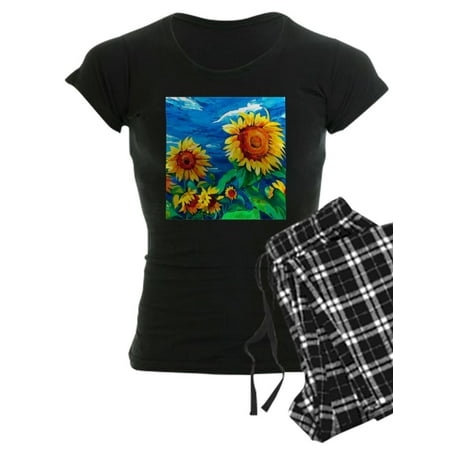 

CafePress - Sunflowers Painting Pajamas - Women s Dark Pajamas