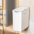 thumbnail image 5 of Joybos Wall Mounted Trash Can, Kitchen Compost Bin with Lid, 4 Gallon / 15.1 Liter Slim Plastic Trash Can, Small Garbage can, Hanging Waste Bin for Kitchen, Bathroom, Living Room, Bedroom, White, 5 of 11