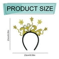 thumbnail image 3 of 2026 New Year Headband Glitter Number Crown for Nye Party Supplies Velvet High-Density Glitter Headwear for Women Men Kids All Night Comfortable Wear, 1 Headband, 3 of 9