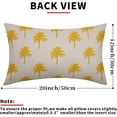 thumbnail image 3 of Yellow Palm Tree Lumbar Pillow Covers 12X20 InchTropical Coconut Trees Coastal Plants Decorative Pillow Cases Set of 2 Summer Retro Cotton Linen Throw Pillows Home Decor For Sofa Couch Porch Outdoor, 3 of 6
