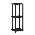 thumbnail image 7 of Furinno Simplistic Toolless Assembly Set of 2 Side Table, Black 2-Tier End Table, Open Shelf Night Stand, Bedside Table for Living Room, Bedroom, Home Office, Black Espresso/Black, 7 of 7