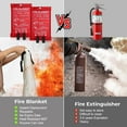 thumbnail image 6 of 4 PACK FIRE BLANKET Fiberglass Hero Emergency Home Retardant Prepared 40''x40'', 6 of 6