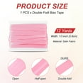 thumbnail image 2 of Uxcell Double Fold Bias Tape 1/3 inch x 12 Yards Satin Pre-fold Tape Pink, 2 of 5