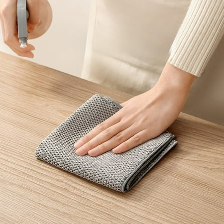 Vggrvlo Under 5 Kitchen Dish Towels Soft and Super Absorbent Dish Towels for Kitchen Bathroom Gray 12x12 Inches