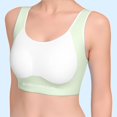 thumbnail image 2 of Training Bras for Girls Seamless Sports Bra Color Block Teen Bra Vest Style Lightweight Crop Top Bra,Green,XL, 2 of 6