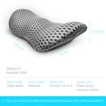 thumbnail image 5 of Lumbar Support Pillow - Memory Foam Lumbar Pillow for Low Back Pain Relief, Ergonomic Streamline Lumbar Pillow for Car Seat, Office Chair, Recliner and Bed(Gray), 5 of 8