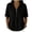 Black, variant on Women's Short-Sleeve Turtleneck Top, Solid-Color Zipper Mock Neck Shirt, Casual Pullover Collar Blouse, Breathable Summer Top for Daily Wear