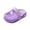 Purple, variant on Lusa Kids Solid Color Transparent Slippers with Holes Casual Thick-Soled Non- Summer Beach Sandals Comfortable Soft Sole Cool Shoes for Warm Weather Outdoor Play Wear Purple 8-9 Years