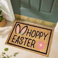 thumbnail image 6 of Easter Door Mat for Front Door Welcome Mat with Colorful Bunny Design Outdoor Indoor Doormat Easter Decor for Porch Three White Bunny 23 In, 6 of 6