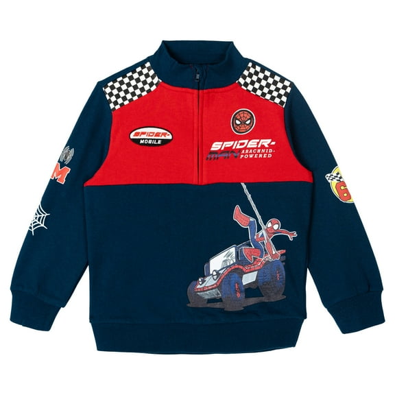 Marvel Spider-Man Fleece Half Zip Sweatshirt Colorblock Toddler to Big Kid