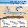 thumbnail image 6 of SLSY Beach Chair for Adults,Lightweight Portable Lay Flat Folding Beach Chair with 5 Reclining Positions,Backpack Straps,Phone Pocket, Cup Holder,Support to 400LBS, 6 of 7